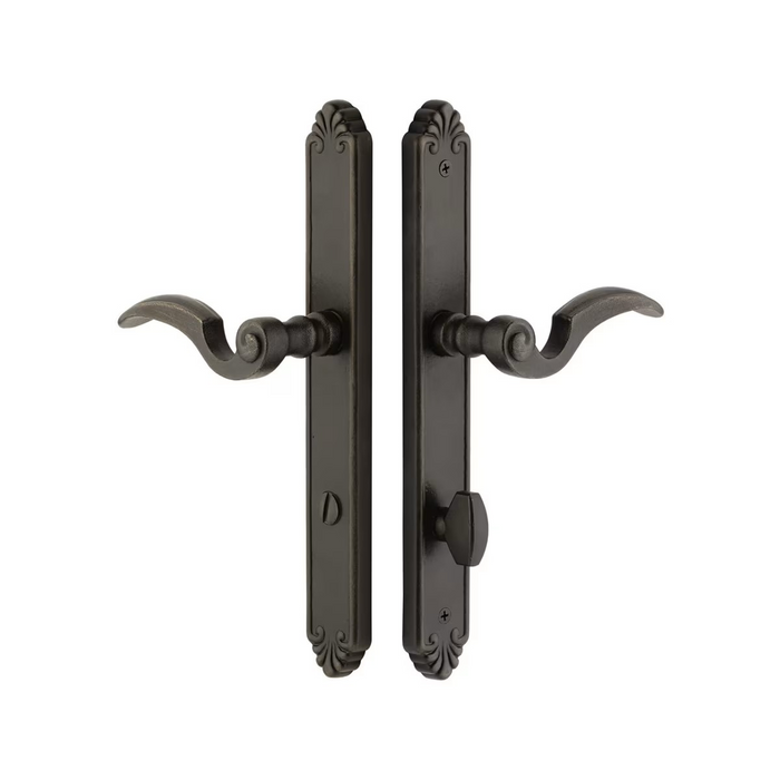 Emtek Tuscany Bronze Non-Keyed Stretto 1-1/2" x 11-1/8" Narrow Trim Sideplate Lock