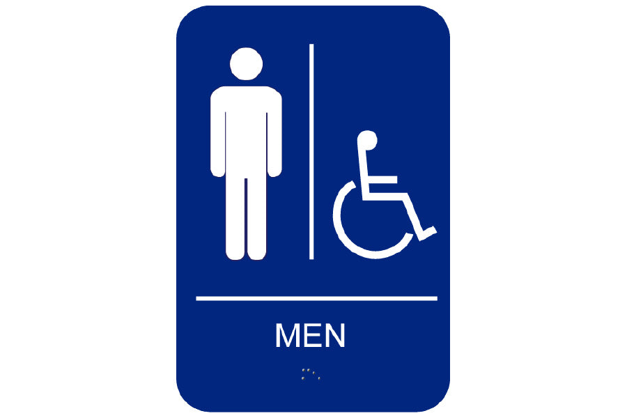 Cal-Royal California-Approved Men and Handicap Commercial Sign with Braille