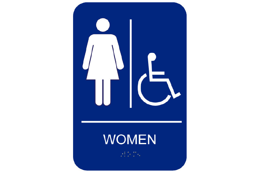 Cal-Royal California-Approved Women & Handicap Commercial Sign with Braille
