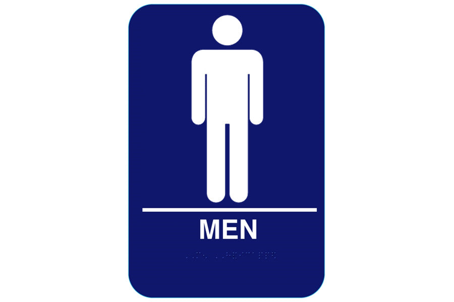 Cal-Royal Men Restroom Sign with Braille