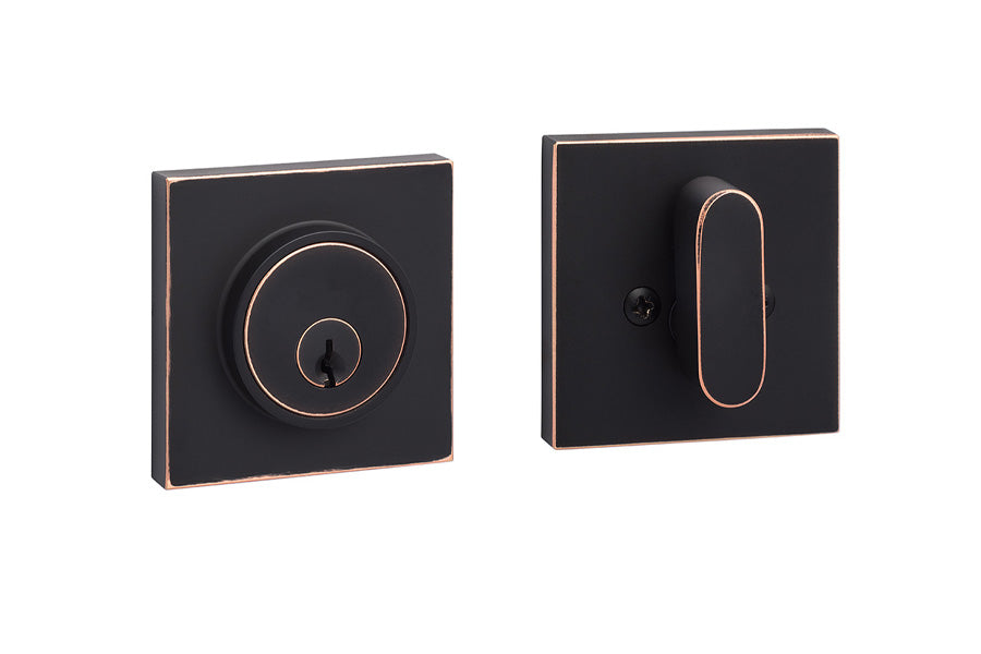 Ridgecrest Modern Square Modern Single Cylinder Deadbolt
