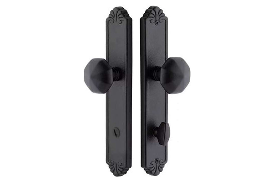 Emtek Tuscany Bronze Non-Keyed Stretto 2" x 10-1/2" Narrow Trim Sideplate Lock
