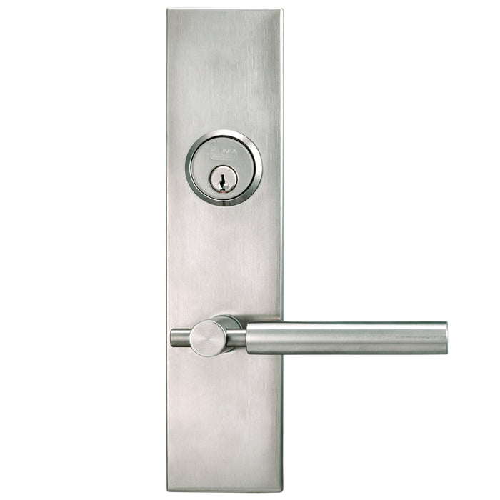 Omnia Handleset - 12032 Stainless Steel Mortise Lockset