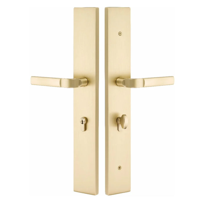 Emtek Handleset - Modern Rectangular Multi-Point Entry Set - Euro Style