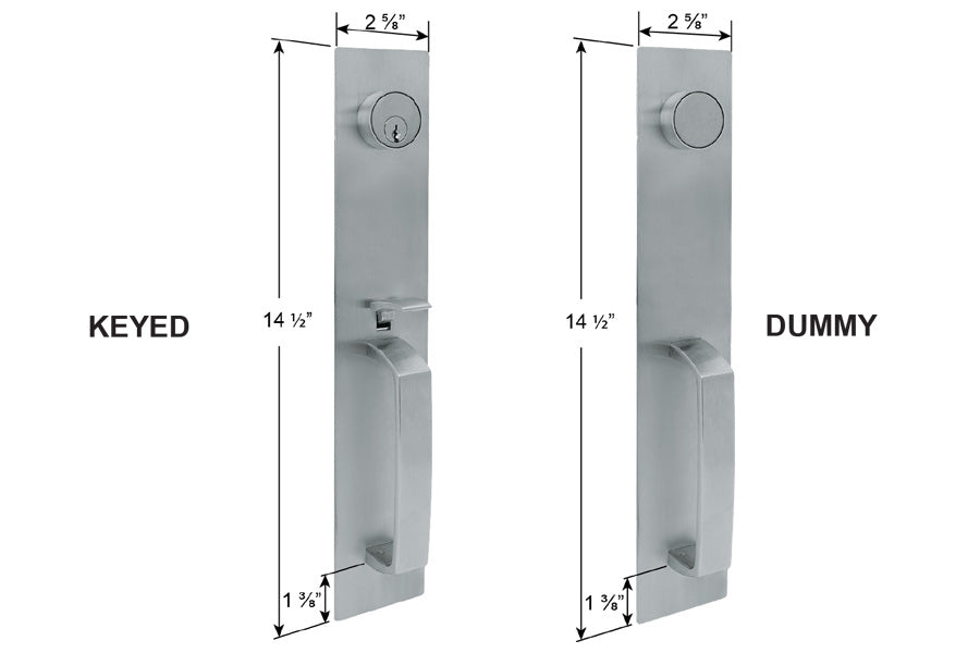 Cal-Royal Thumbpiece Entrance Commercial Pull Trim (Non-Handed)