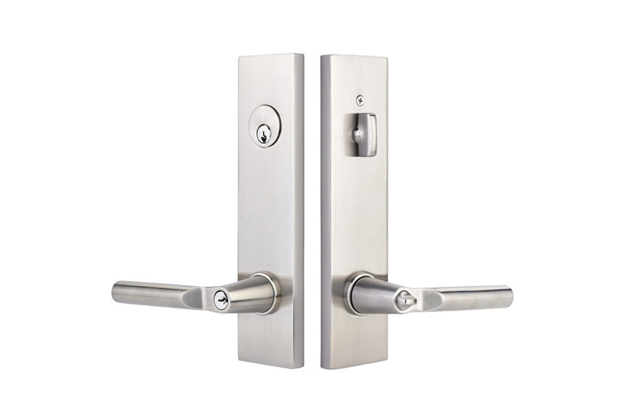 Emtek Modern Rectangular Two Point Lock Door Lever