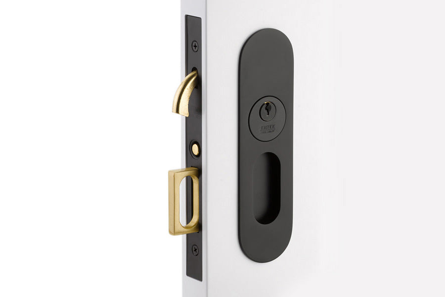 Emtek Narrow Oval Pocket Door Mortise