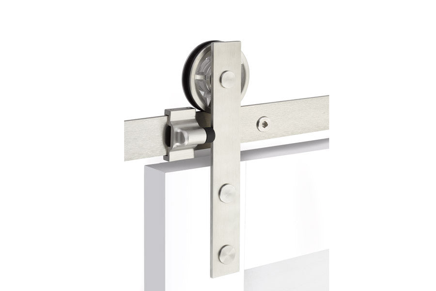 Emtek Stainless Steel Classic Face Mount Barn Door Hardware