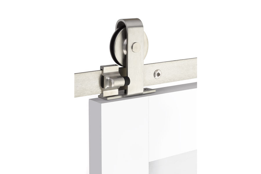 Emtek Stainless Steel Classic Top Mount Barn Door Hardware