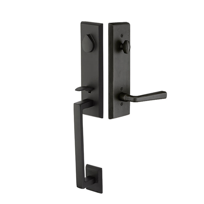 Emtek Handleset - Rustic Modern Monolithic Entry Set