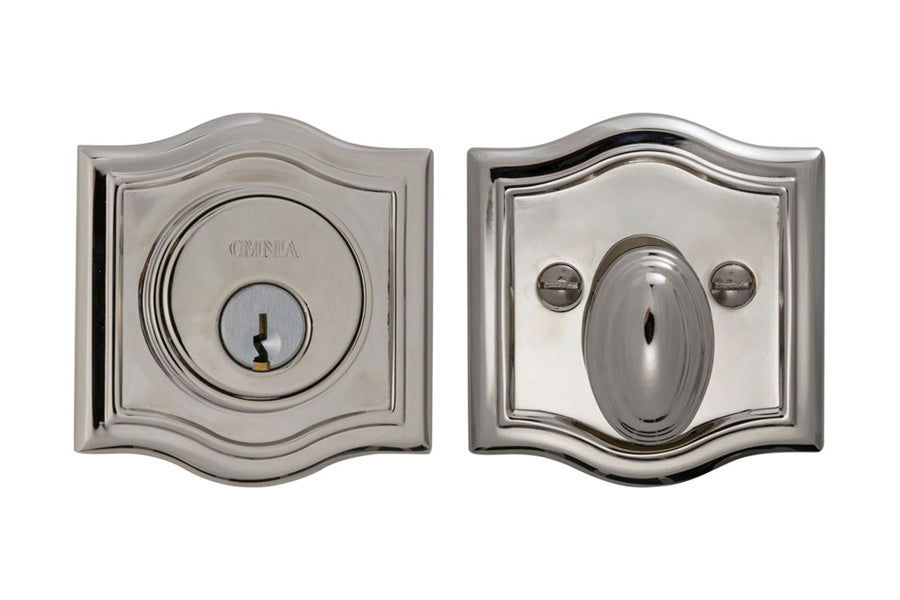 Omnia Arched Single Cylinder Auxiliary Deadbolt