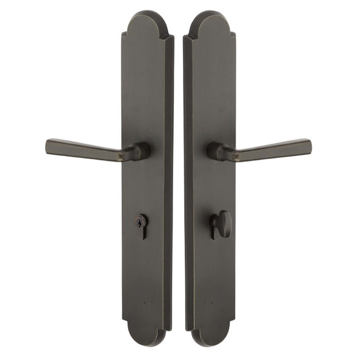Emtek Handleset - Arched Sandcast Multi-Point Entry Set - Euro Style