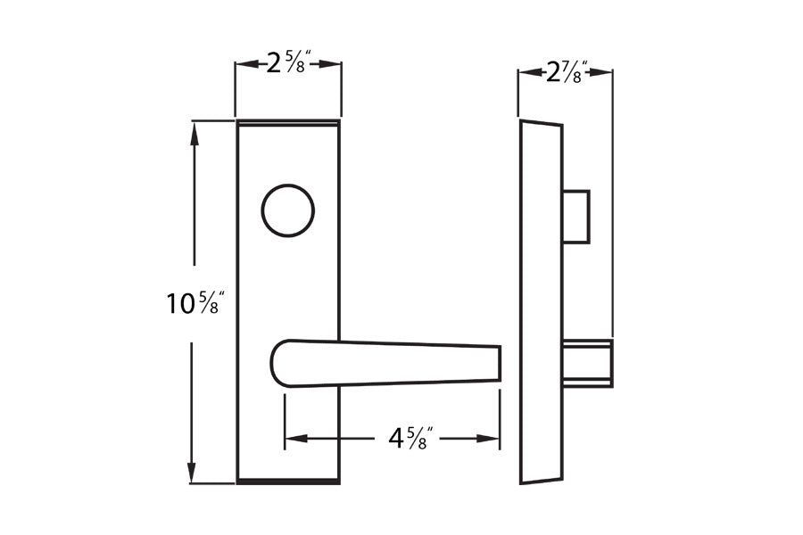 Cal-Royal Heavy-Duty Clutch Commercial Lever Escutcheon