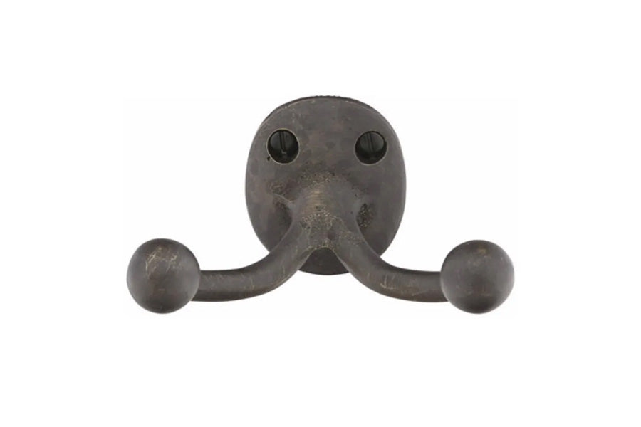 Emtek Sandcast Bronze Double Hook