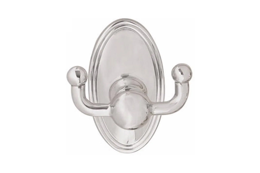 Emtek Traditional Brass Double Hook with Rosette