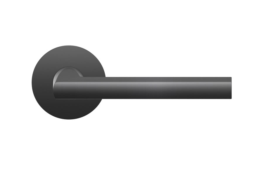 Karcher Design Montana Plan Design Rose Leverset for Custom-bored Door