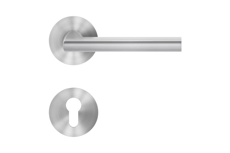 Karcher Design Montana Plan Design Rose Leverset for Custom-bored Door