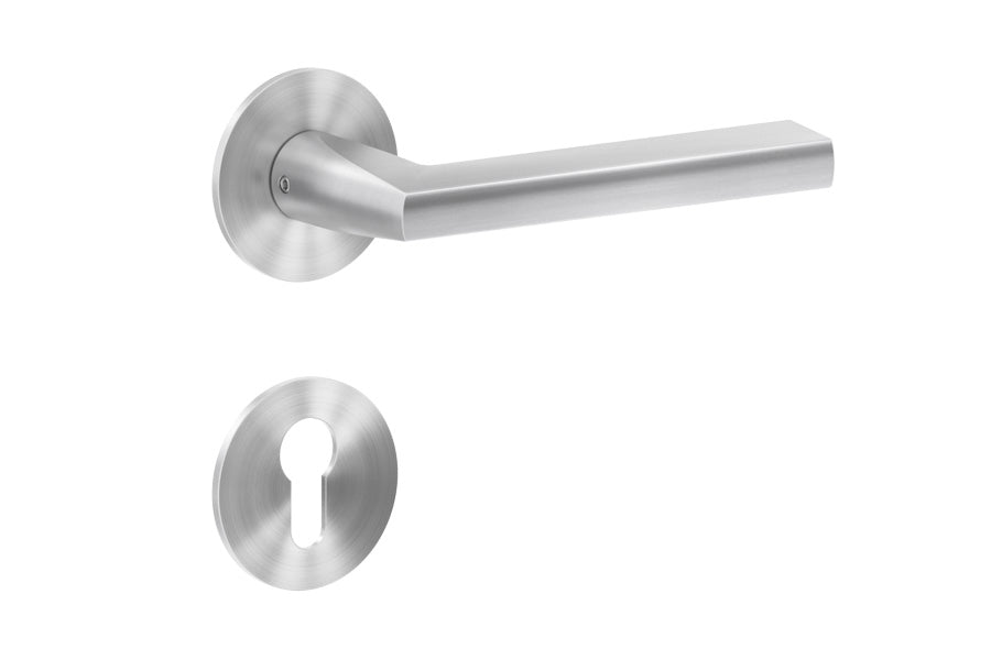 Karcher Design Montana Plan Design Rose Leverset for Custom-bored Door