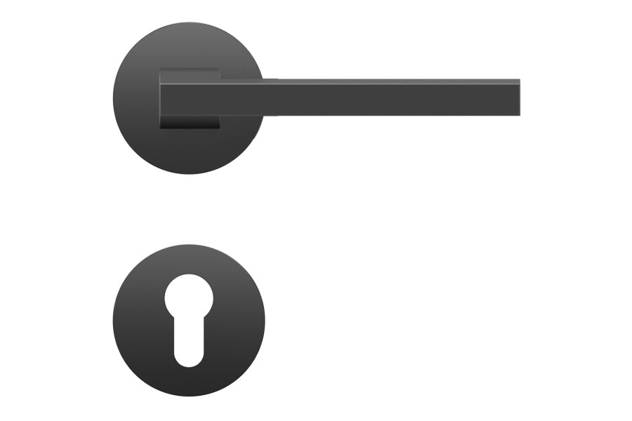 Karcher Design Boston Plan Design Rose Leverset for Custom-bored Door
