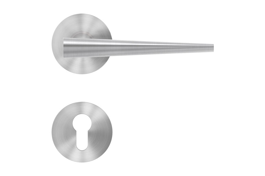 Karcher Design Brooklyn Plan Design Rose Leverset for Custom-bored Door