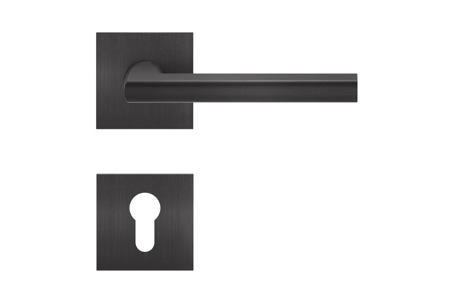 Karcher Design Montana Plan Design Rose Leverset for Custom-bored Door