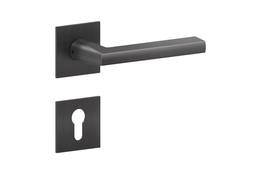 Karcher Design Montana Plan Design Rose Leverset for Custom-bored Door
