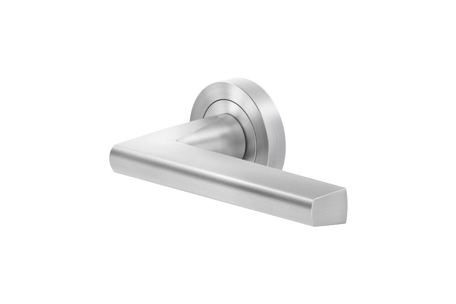 Karcher Design Montana 3-Piece Rose Leverset for Custom-bored Door