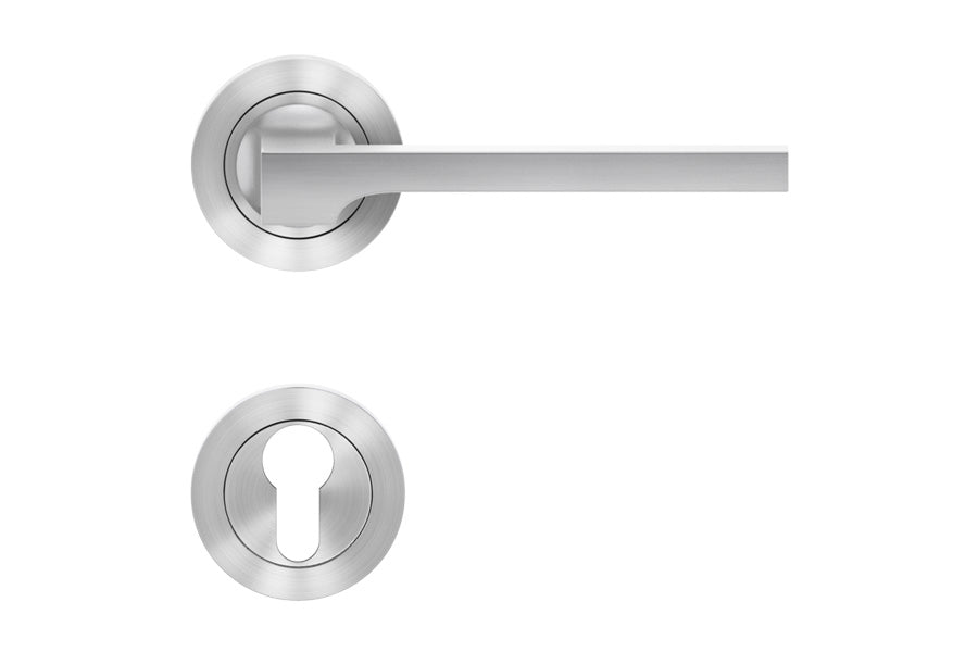 Karcher Design Soho 3-Piece Rose Leverset for Custom-bored Door
