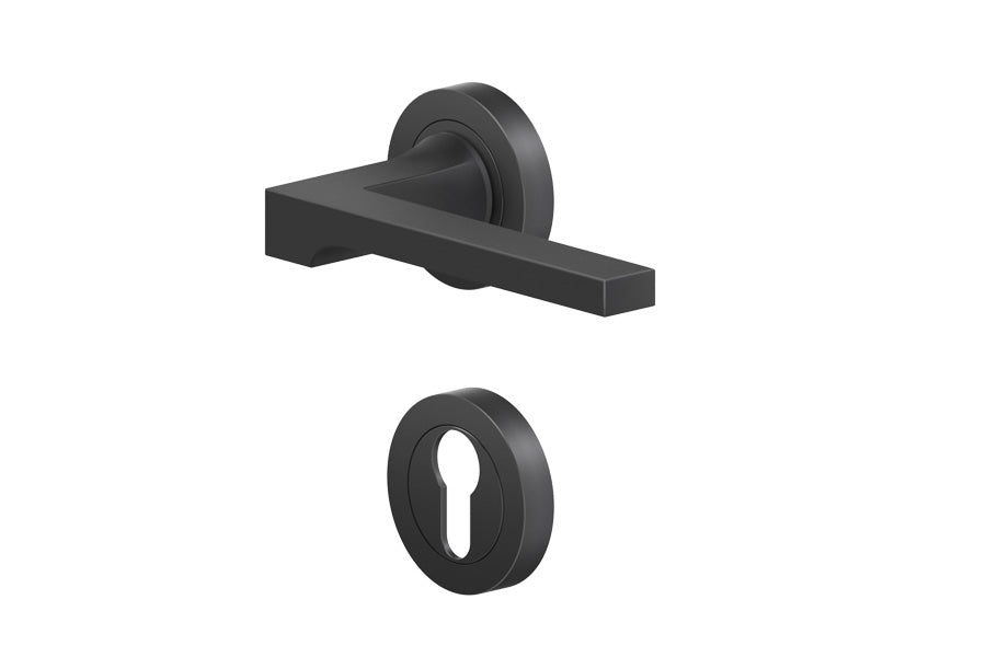 Karcher Design Soho 3-Piece Rose Leverset for Custom-bored Door