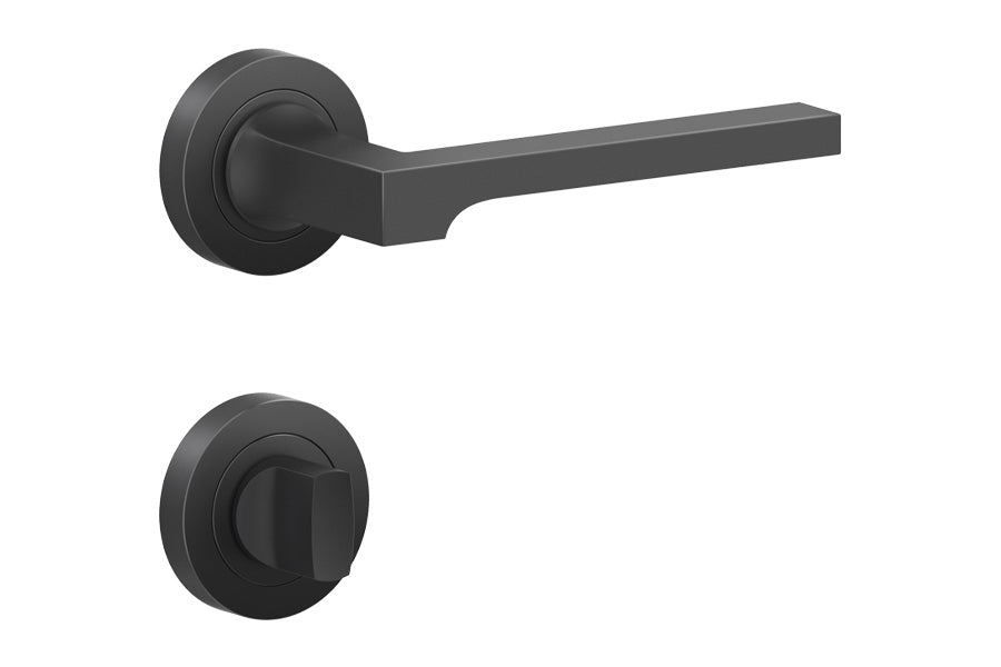 Karcher Design Soho 3-Piece Rose Leverset for Custom-bored Door