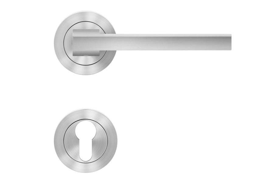 Karcher Design Boston 3-Piece Rose Leverset for Custom-bored Door