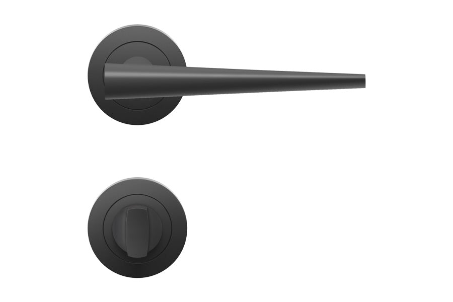 Karcher Design Brooklyn 3-Piece Rose Leverset for Custom-bored Door