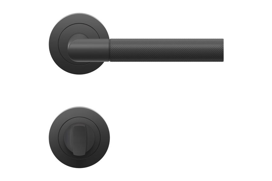 Karcher Design Studio One 3-Piece Rose Leverset for Custom-bored Door