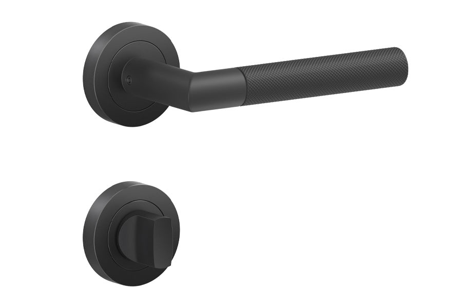 Karcher Design Studio One 3-Piece Rose Leverset for Custom-bored Door