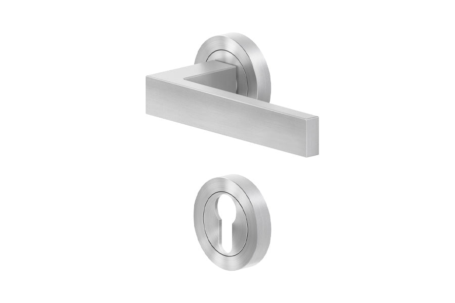 Karcher Design Venedig 3-Piece Rose Leverset for Custom-bored Door