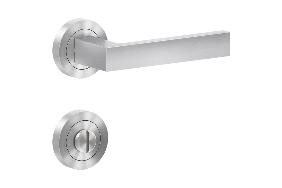 Karcher Design Venedig 3-Piece Rose Leverset for Custom-bored Door