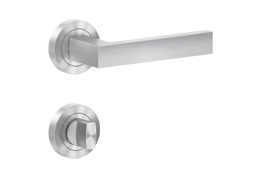 Karcher Design Venedig 3-Piece Rose Leverset for Custom-bored Door