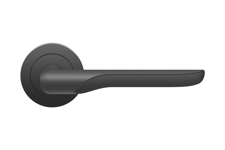 Karcher Design Maranello 3-Piece Rose Leverset for Custom-bored Door