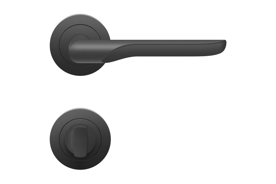 Karcher Design Maranello 3-Piece Rose Leverset for Custom-bored Door