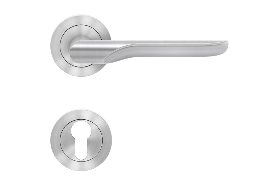 Karcher Design Maranello 3-Piece Rose Leverset for Custom-bored Door