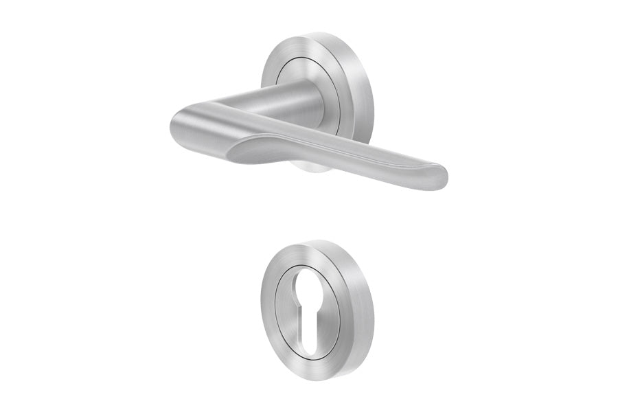 Karcher Design Maranello 3-Piece Rose Leverset for Custom-bored Door