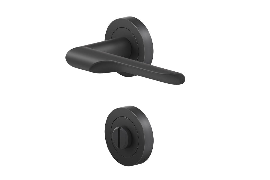 Karcher Design Maranello 3-Piece Rose Leverset for Custom-bored Door