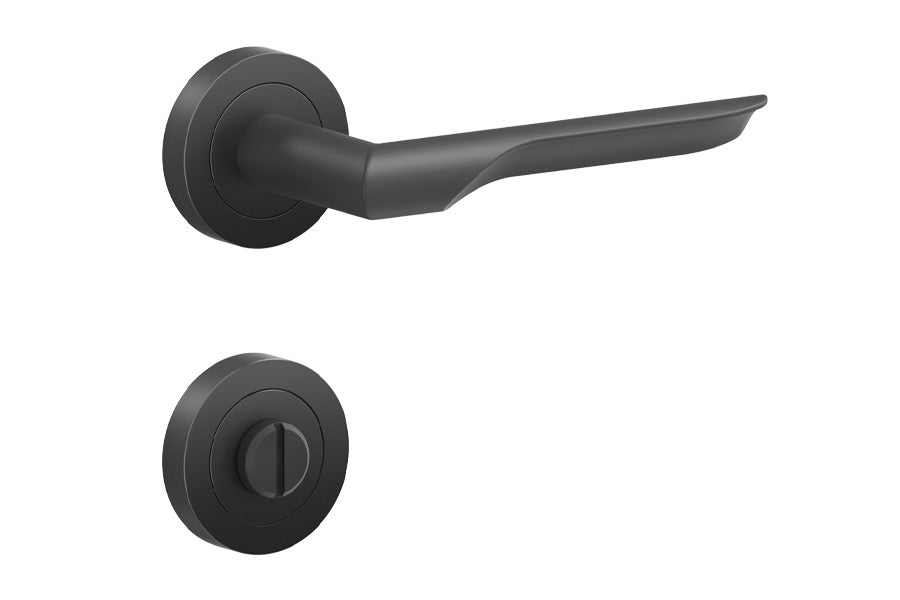 Karcher Design Maranello 3-Piece Rose Leverset for Custom-bored Door