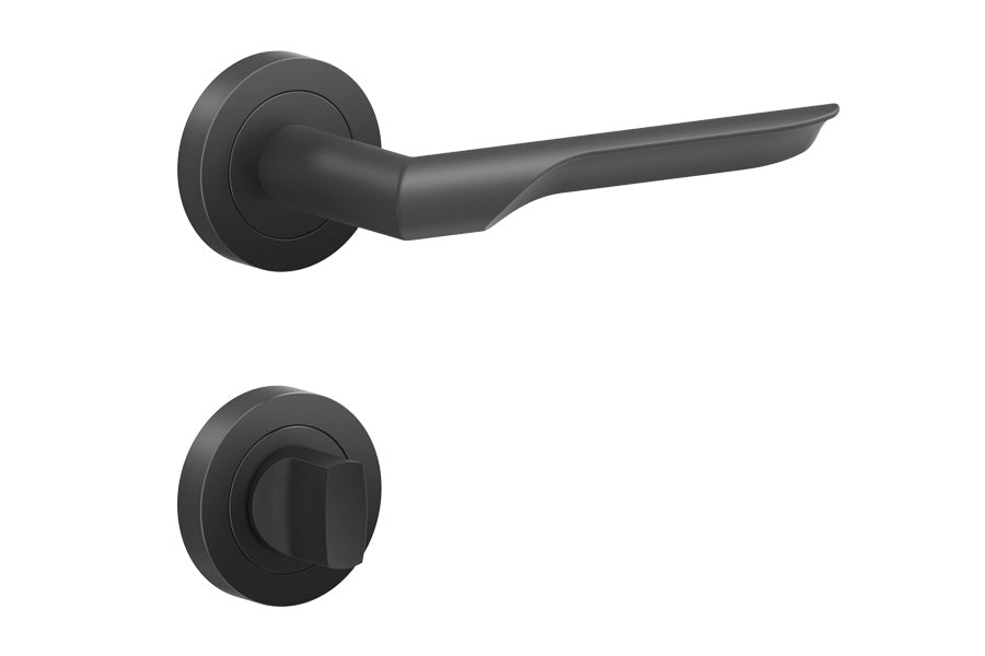 Karcher Design Maranello 3-Piece Rose Leverset for Custom-bored Door