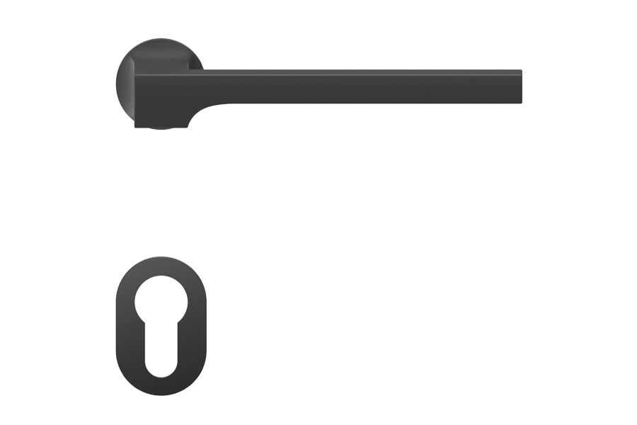 Karcher Design Soho Mini Rose Leverset for Custom-bored Door
