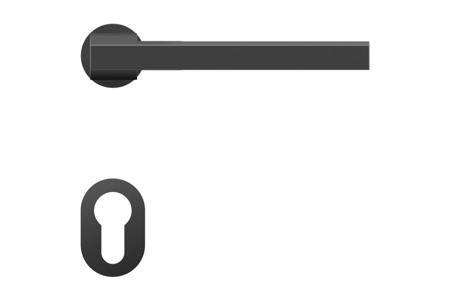 Karcher Design Boston Mini Rose Leverset for Custom-bored Door