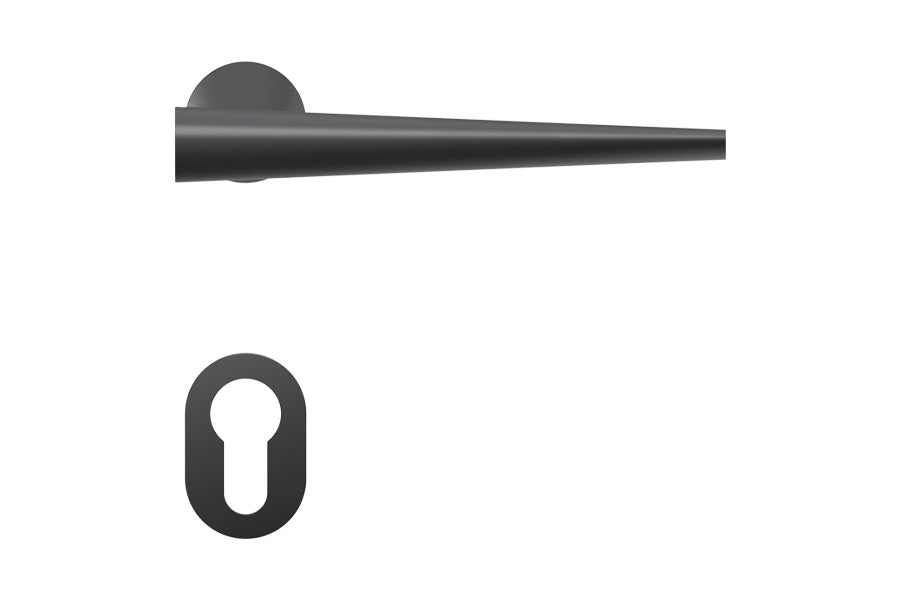 Karcher Design Brooklyn Mini Rose Leverset for Custom-bored Door