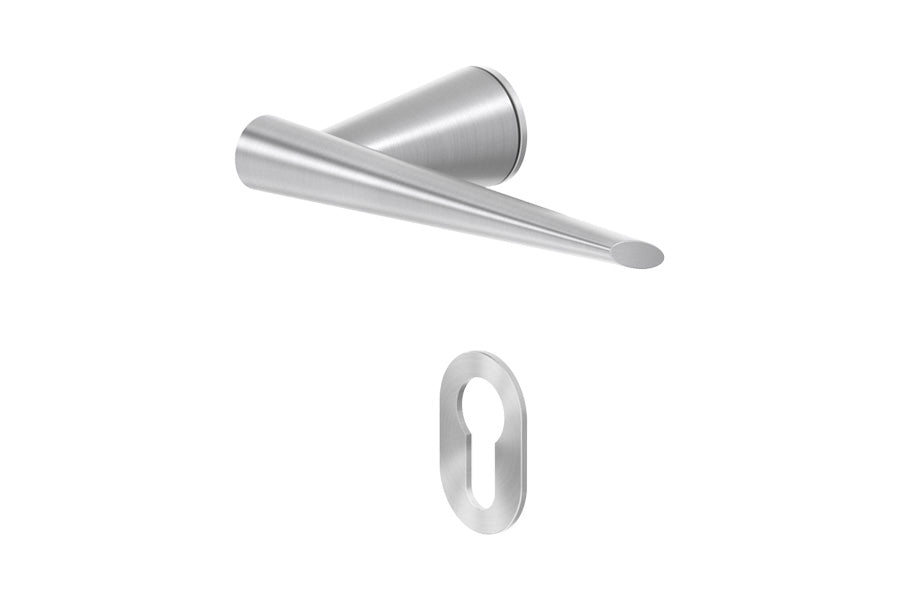 Karcher Design Brooklyn Mini Rose Leverset for Custom-bored Door