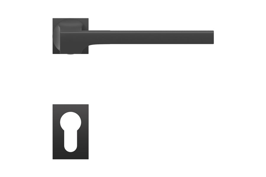 Karcher Design Soho Mini Rose Leverset for Custom-bored Door