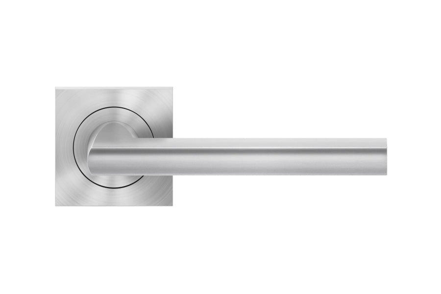 Karcher Design Montana 3-Piece Rose Leverset for Custom-bored Door